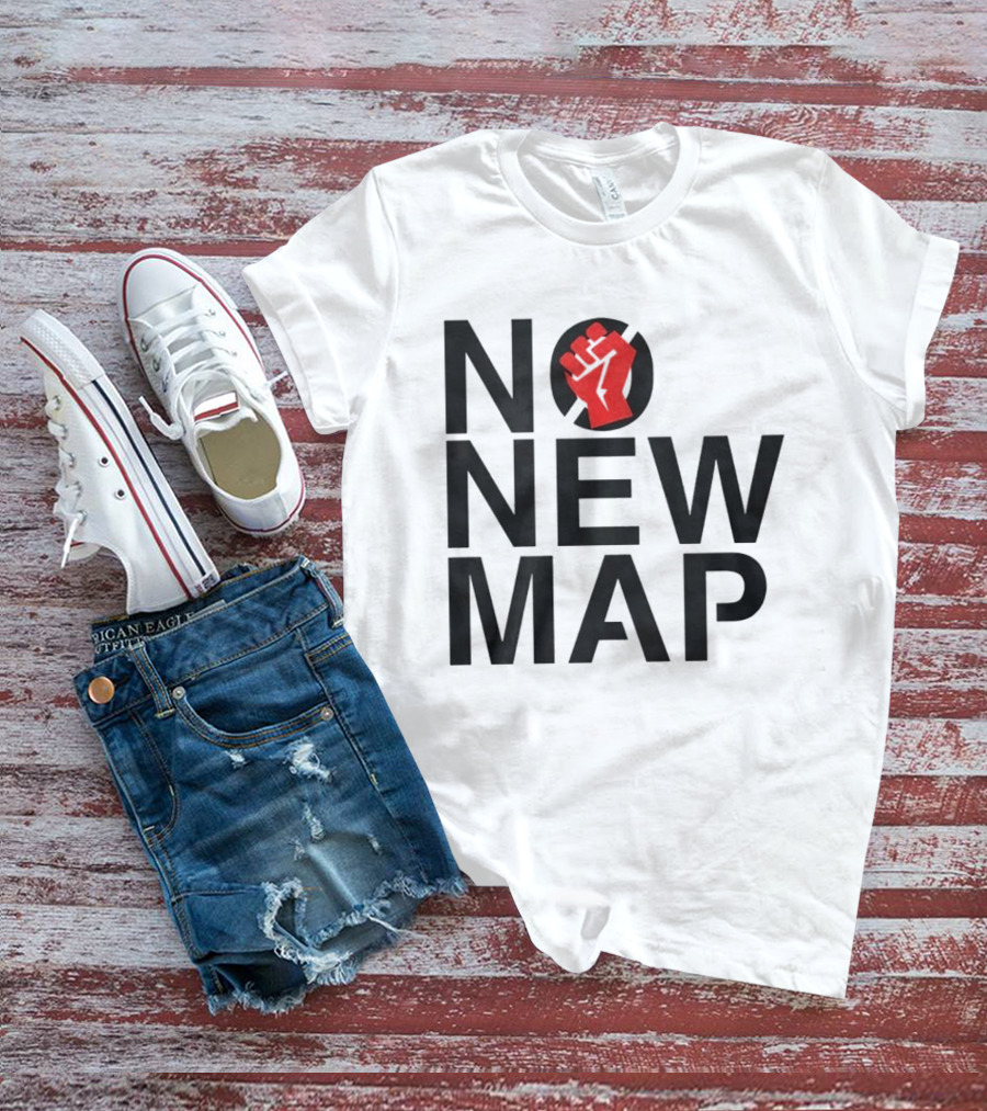 No New Map Protest Red Fist Symbol Virginia T-Shirt