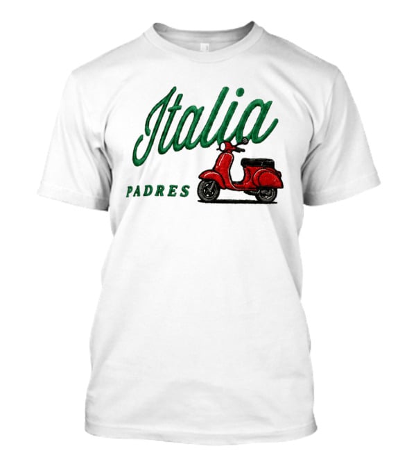 Italia Padres Red Scooter 2026 Italian Heritage Celebration Night Hat T-Shirt