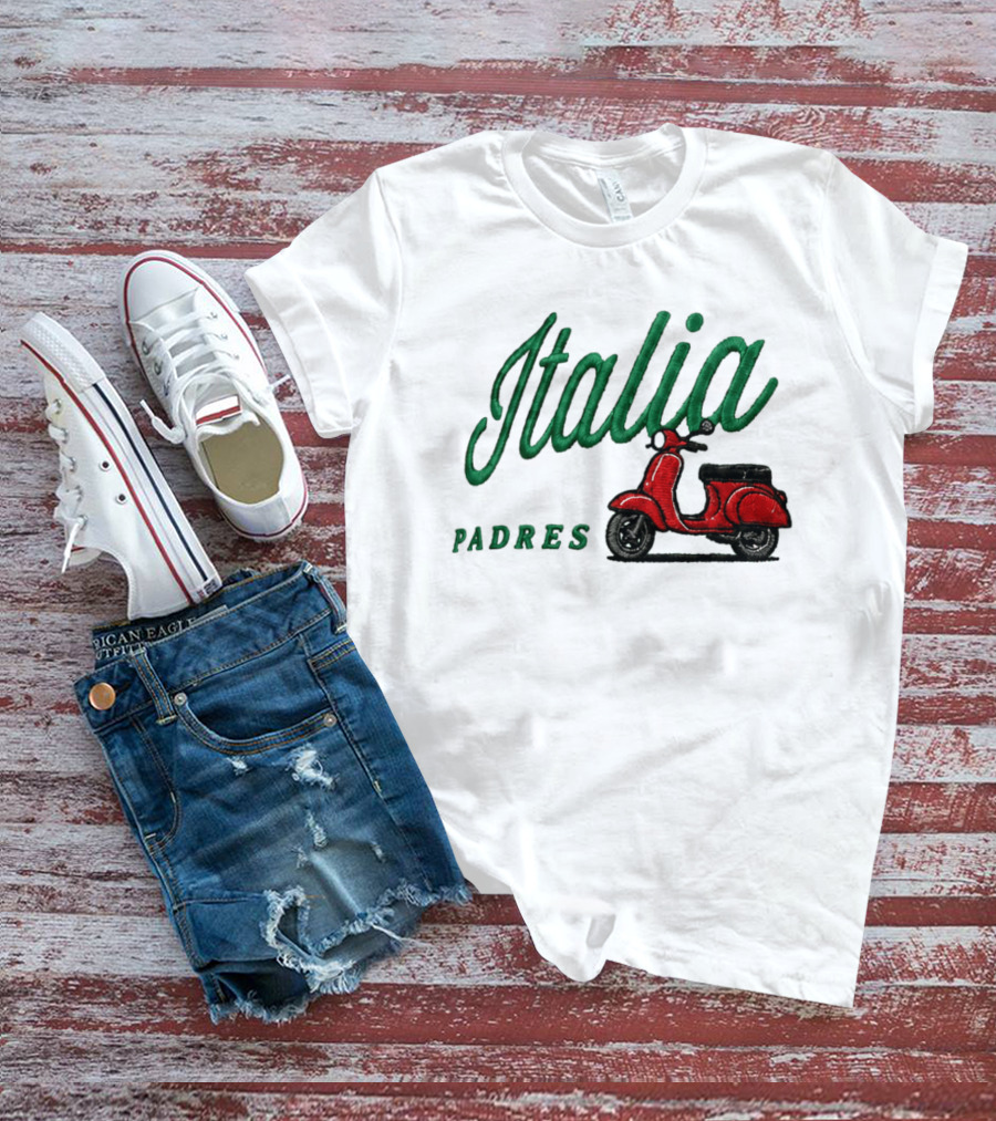 Italia Padres Red Scooter 2026 Italian Heritage Celebration Night Hat T-Shirt