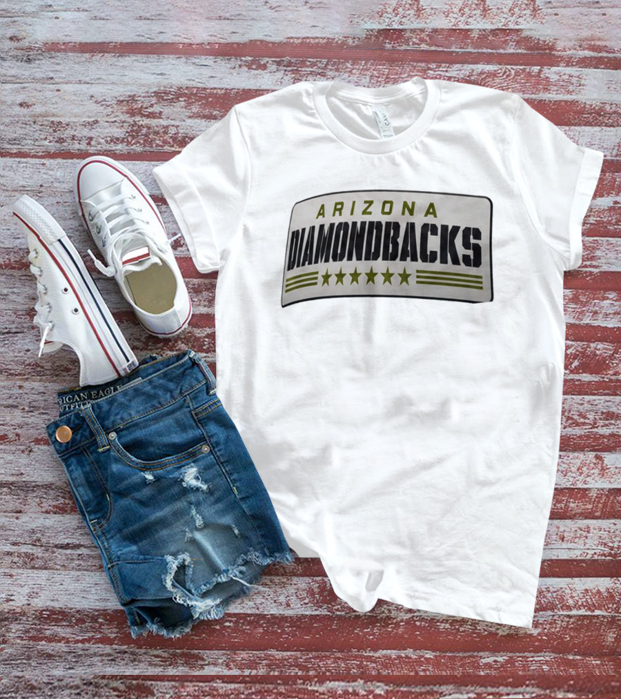 Arizona Diamondbacks Military Appreciation Stars 2026 Hat Giveaway T-Shirt