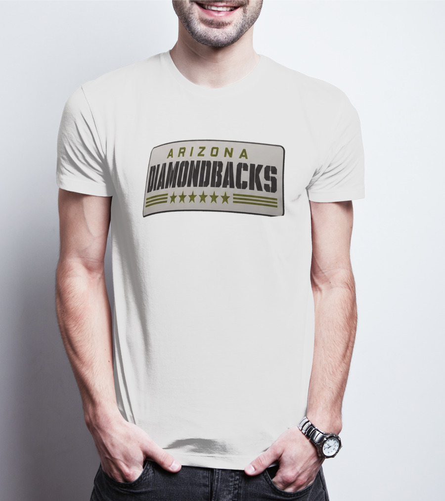 Arizona Diamondbacks Military Appreciation Stars 2026 Hat Giveaway T-Shirt