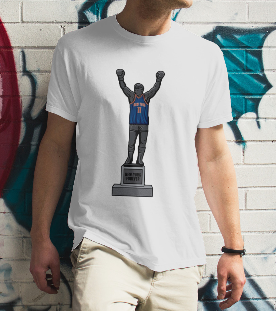 New York Knicks Jalen Brunson Forever Rocky Balboa Statue 11 Jersey T-Shirt