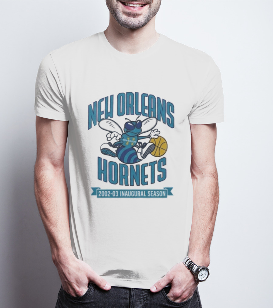 New Orleans Hornets Inaugural Season Basketball T-Shirt