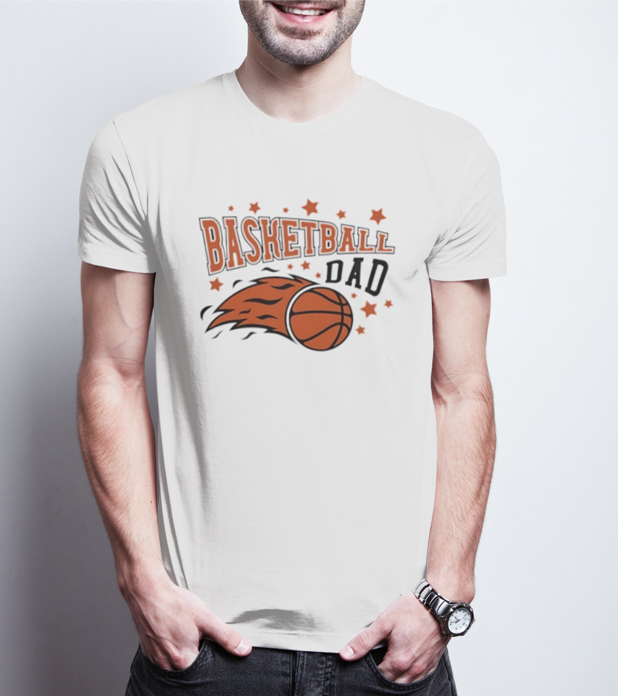 Basketball Dad Flame Stars 2026 T-Shirt