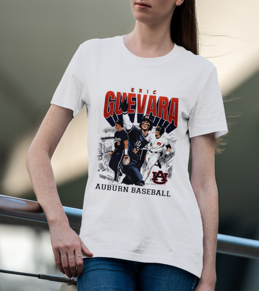 Eric Guevara Auburn Baseball Tigers Skyline T-Shirt