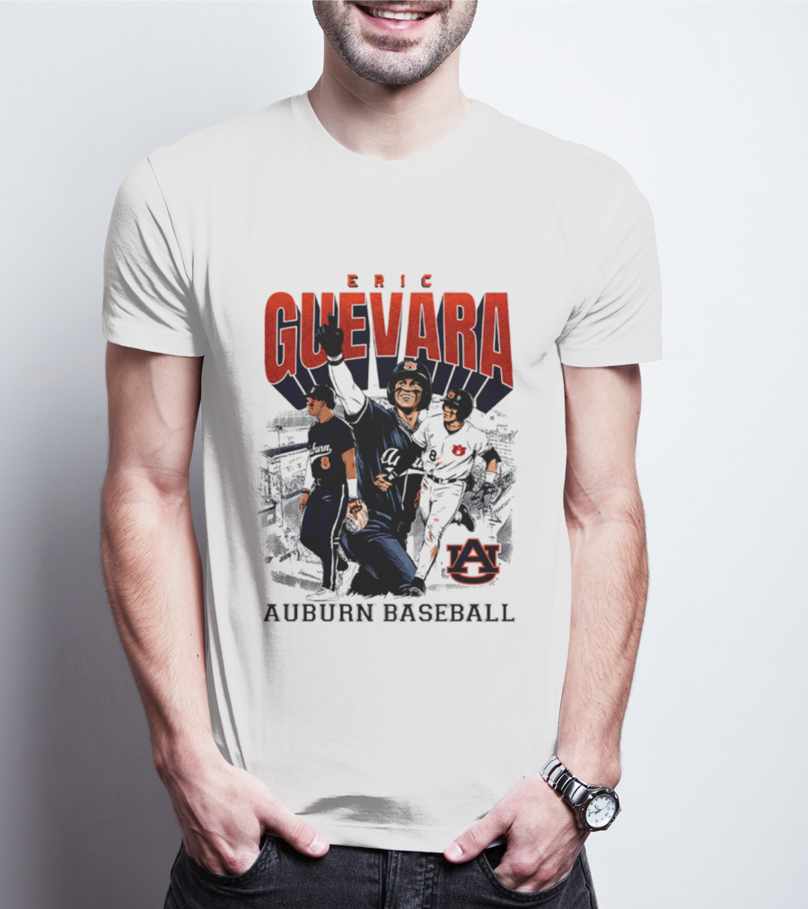 Eric Guevara Auburn Baseball Tigers Skyline T-Shirt