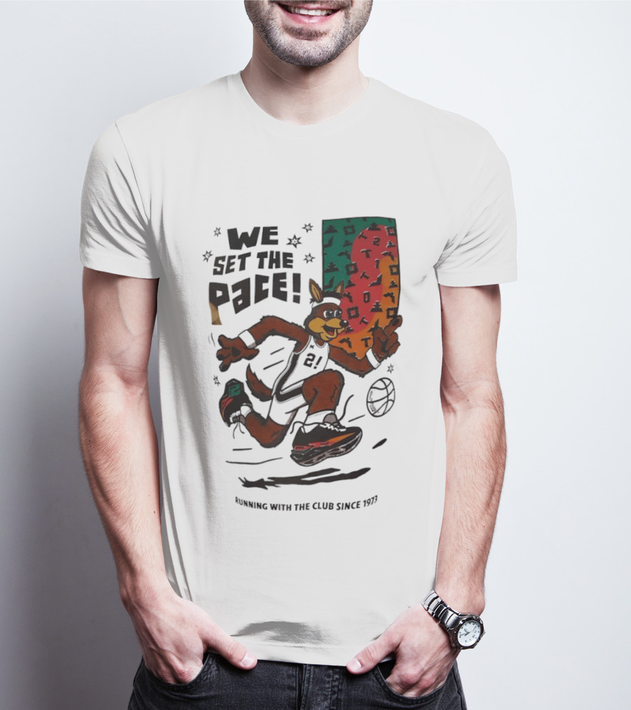 San Antonio Spurs We Set The Pace Running With The Club Since 1973 T-Shirt