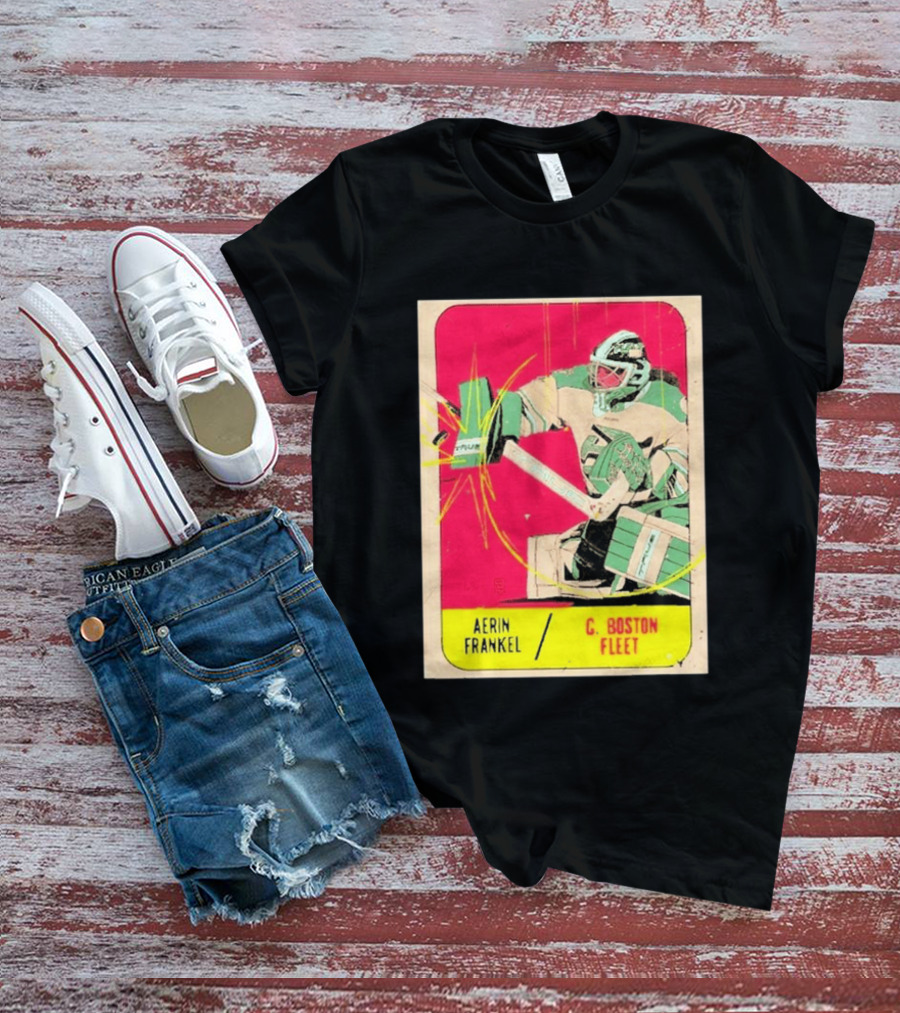 Aerin Frankel C. Boston Fleet Goalie Vintage Style Hockey Card T-Shirt