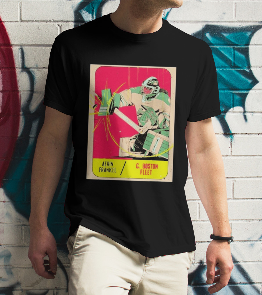 Aerin Frankel C. Boston Fleet Goalie Vintage Style Hockey Card T-Shirt