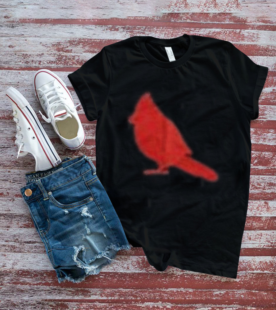 The Slumerican Cardinal Red Bird Stylized T-Shirt