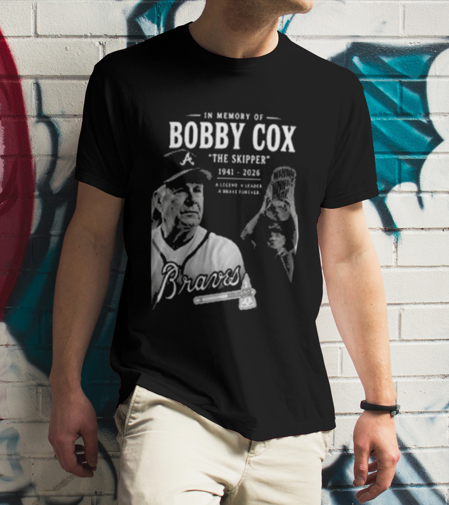 In Memory Of Bobby Cox The Skipper 1941 2026 Braves Legend Baseball Manager T-Shirt