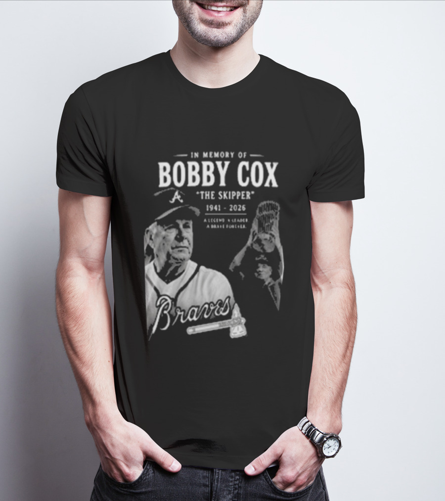 In Memory Of Bobby Cox The Skipper 1941 2026 Braves Legend Baseball Manager T-Shirt