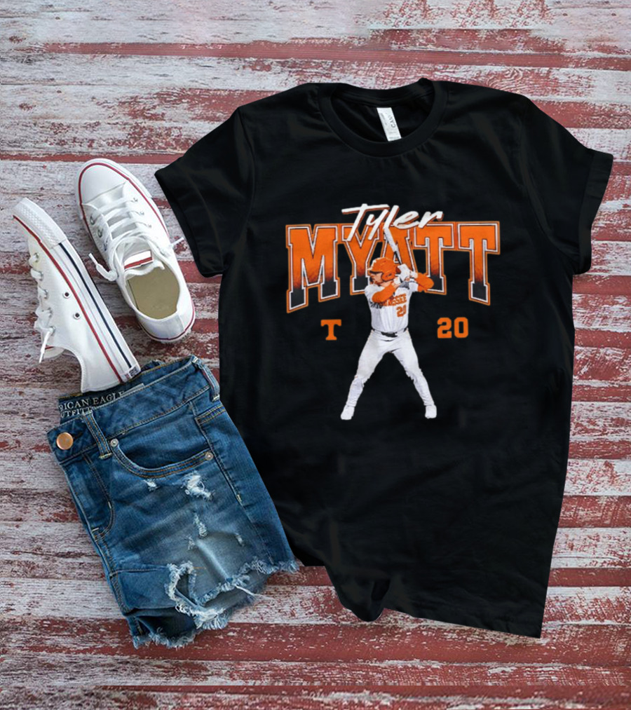Tyler Myatt Tennessee Volunteers Baseball Player 20 T-Shirt