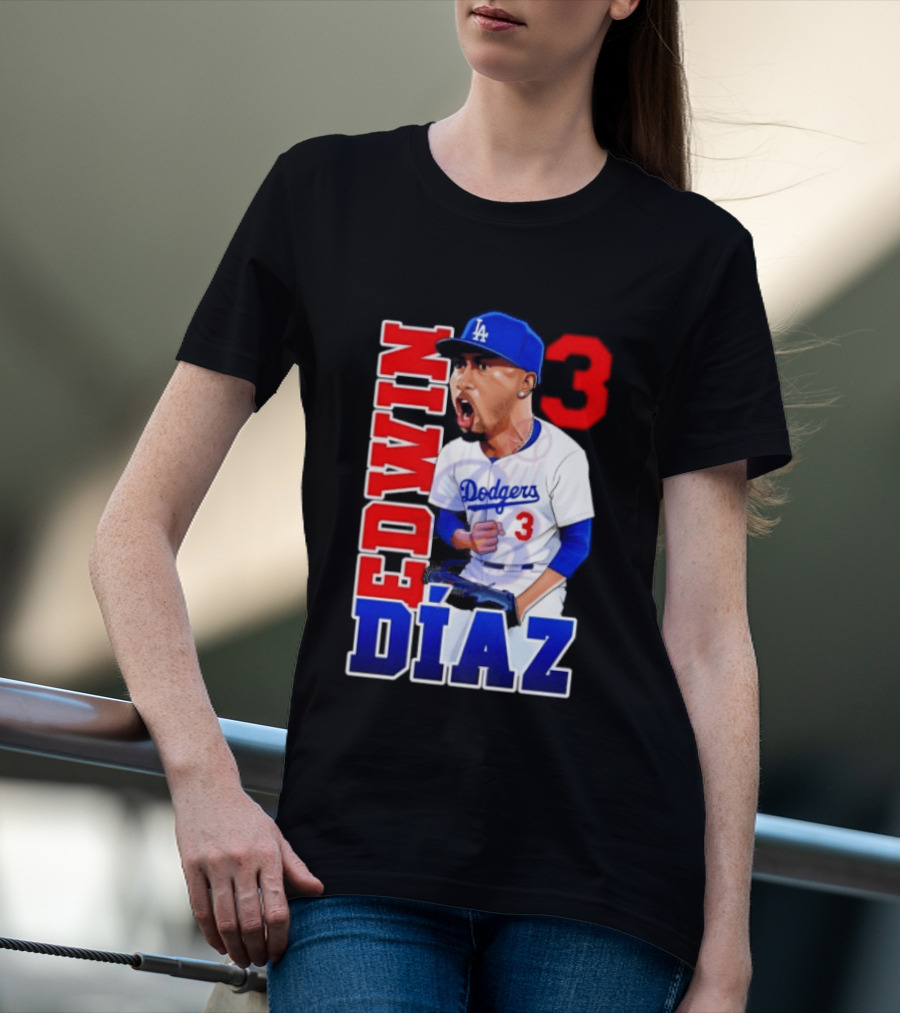 Los Angeles Dodgers Edwin Díaz Number 3 MLB Baseball 2026 T-Shirt