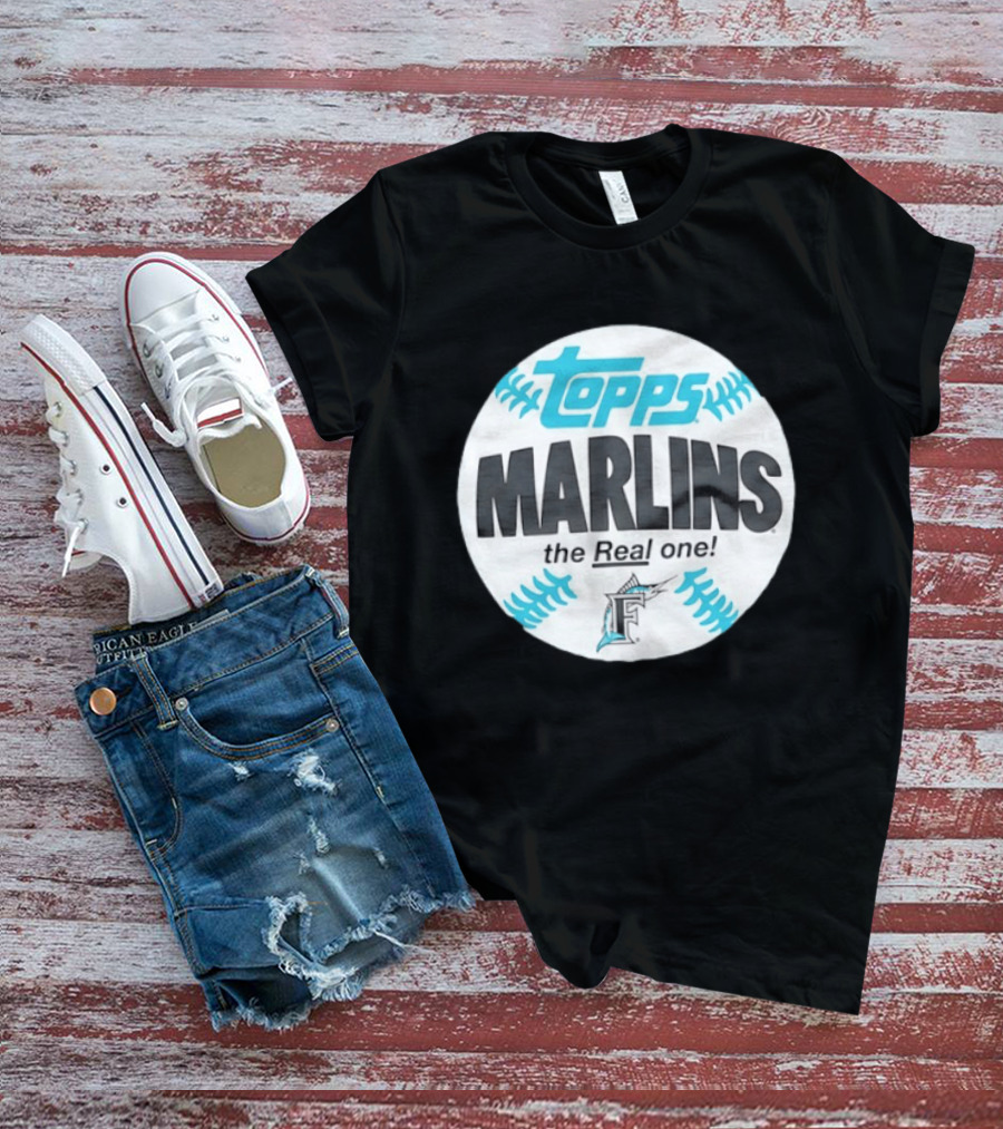 Topps Marlins The Real One MLB Miami T-Shirt