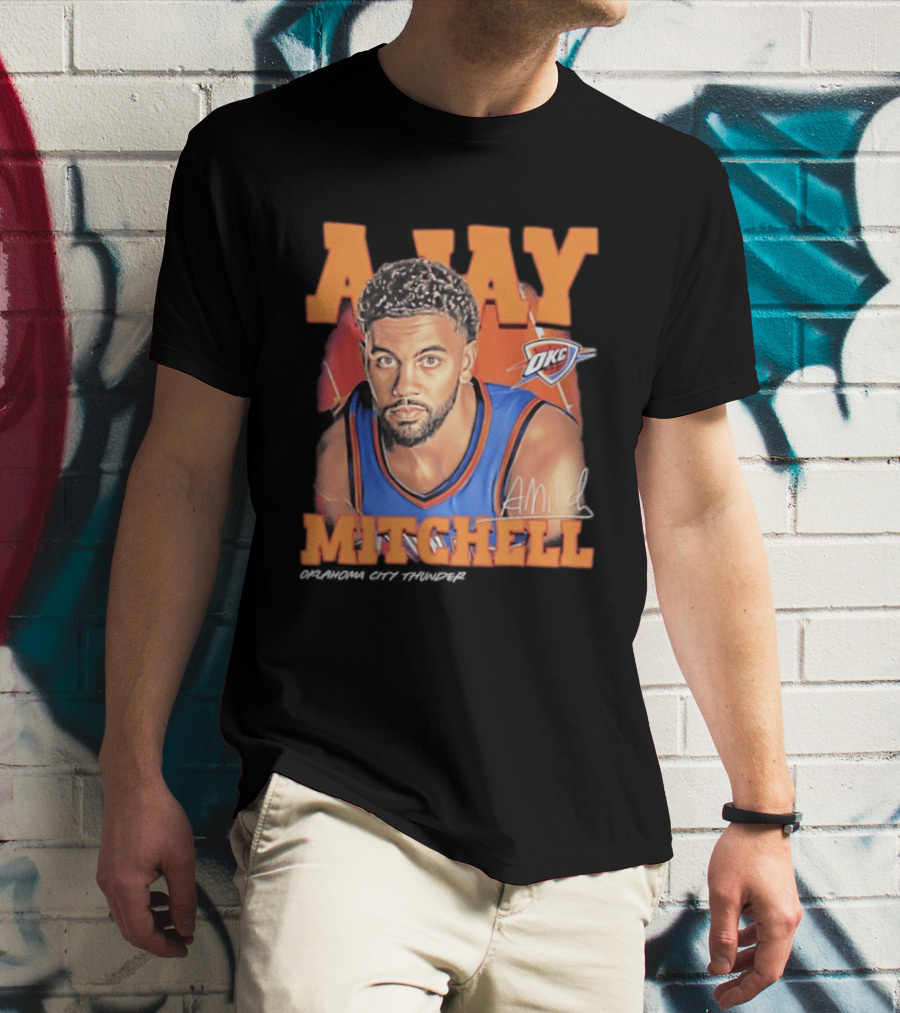 Ajay Mitchell Oklahoma City Thunder OKC Airbrush T-Shirt
