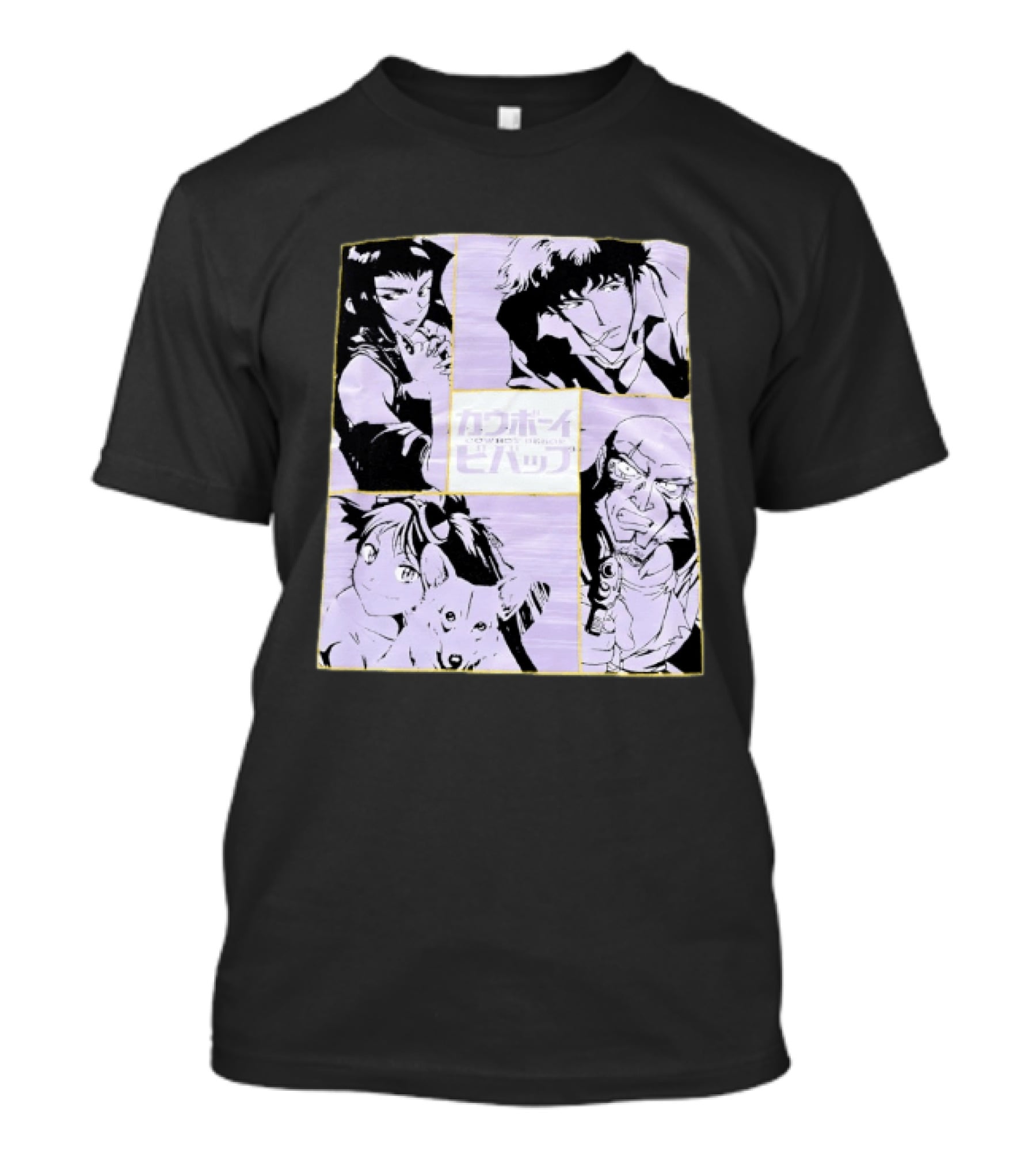 Cowboy Bebop Anime Characters Collage Faye Spike Ein Jet T-Shirt