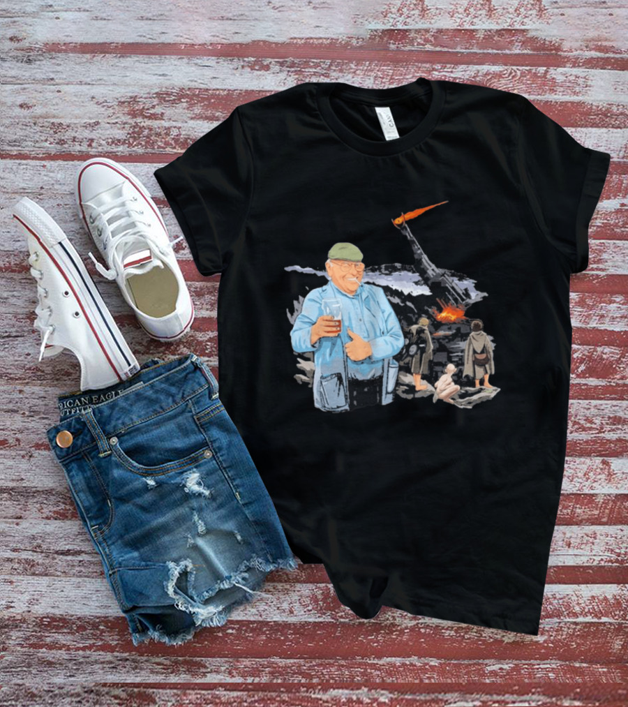 Fred Dibnah Thumbs Up At Mount Doom By Jim'll Paint It T-Shirt