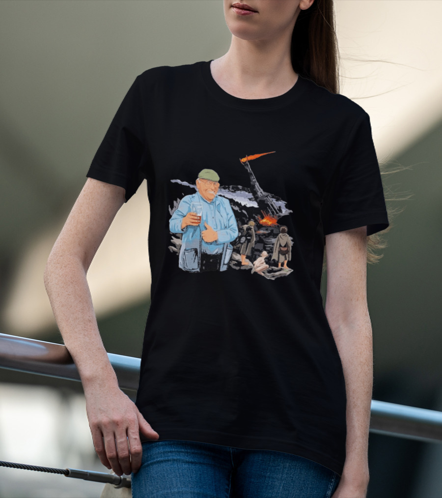 Fred Dibnah Thumbs Up At Mount Doom By Jim'll Paint It T-Shirt