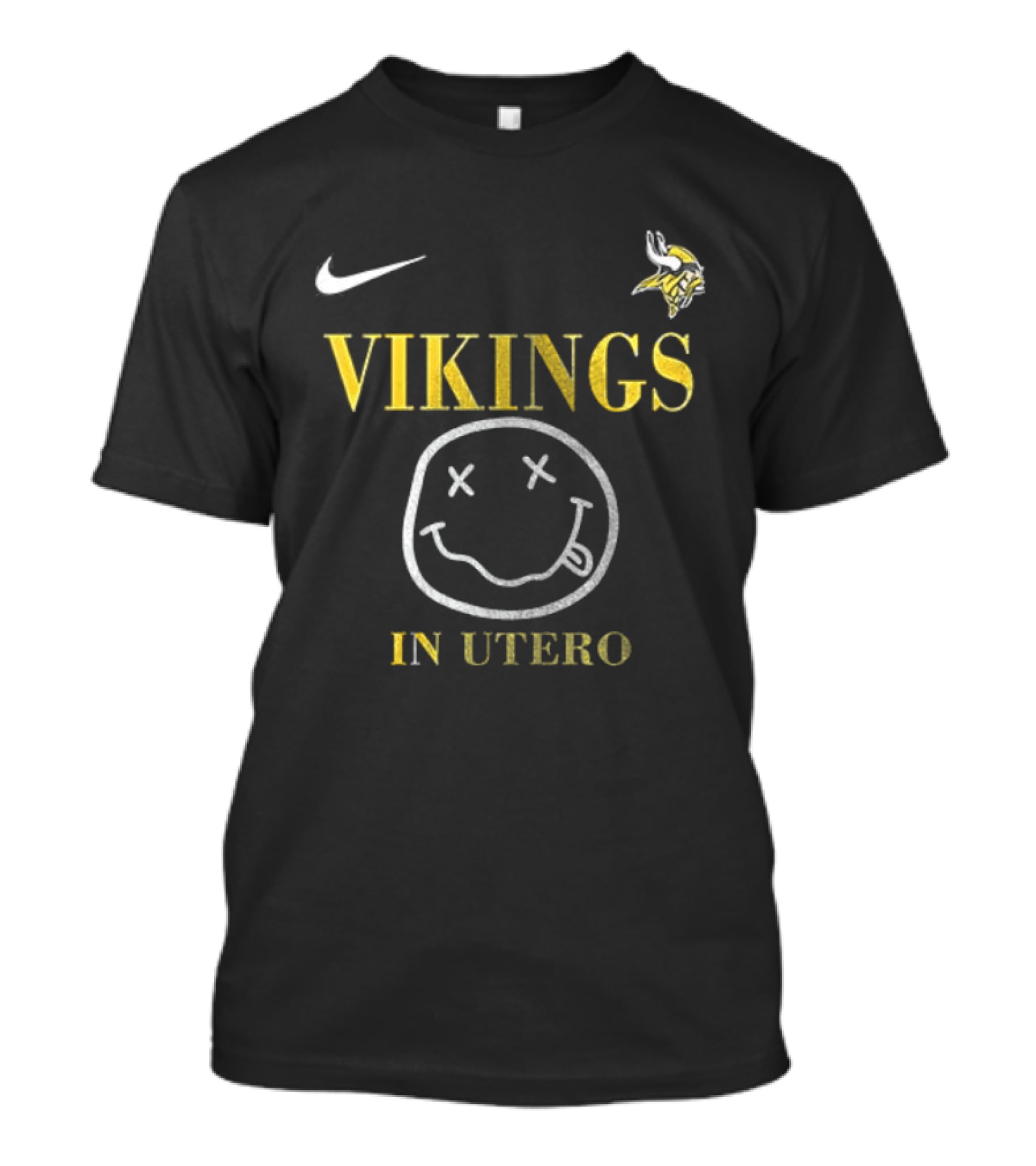 Nike Vikings In Utero Smiley Face T-Shirt