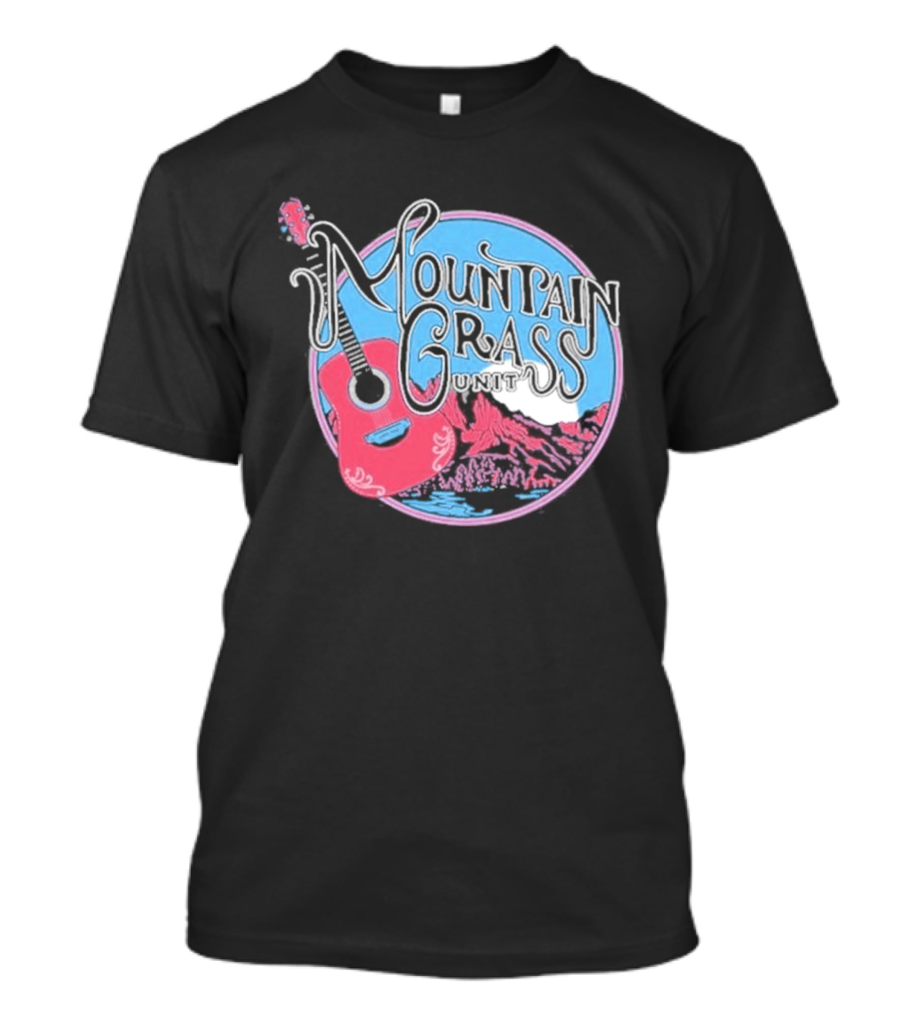 Mountain Grass Guitar Circle T-Shirt