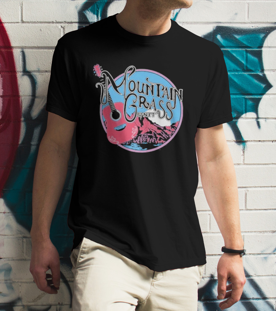 Mountain Grass Guitar Circle T-Shirt
