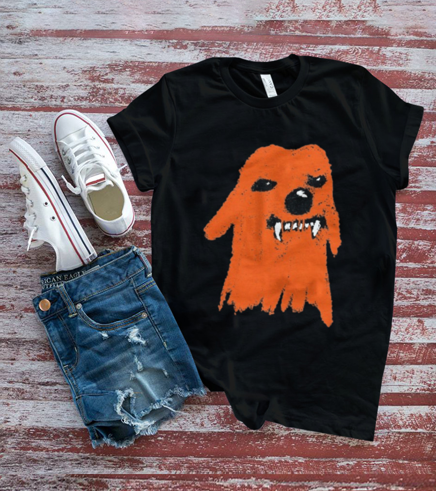 Small Grumpy Orange Dog With Fangs T-Shirt