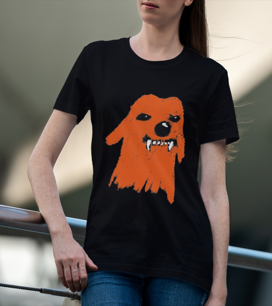 Small Grumpy Orange Dog With Fangs T-Shirt