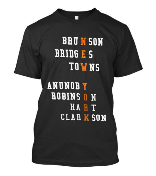 Brunson Bridges Towns Anunoby Robins Hart Clarkson New York Basketball Squad T-Shirt