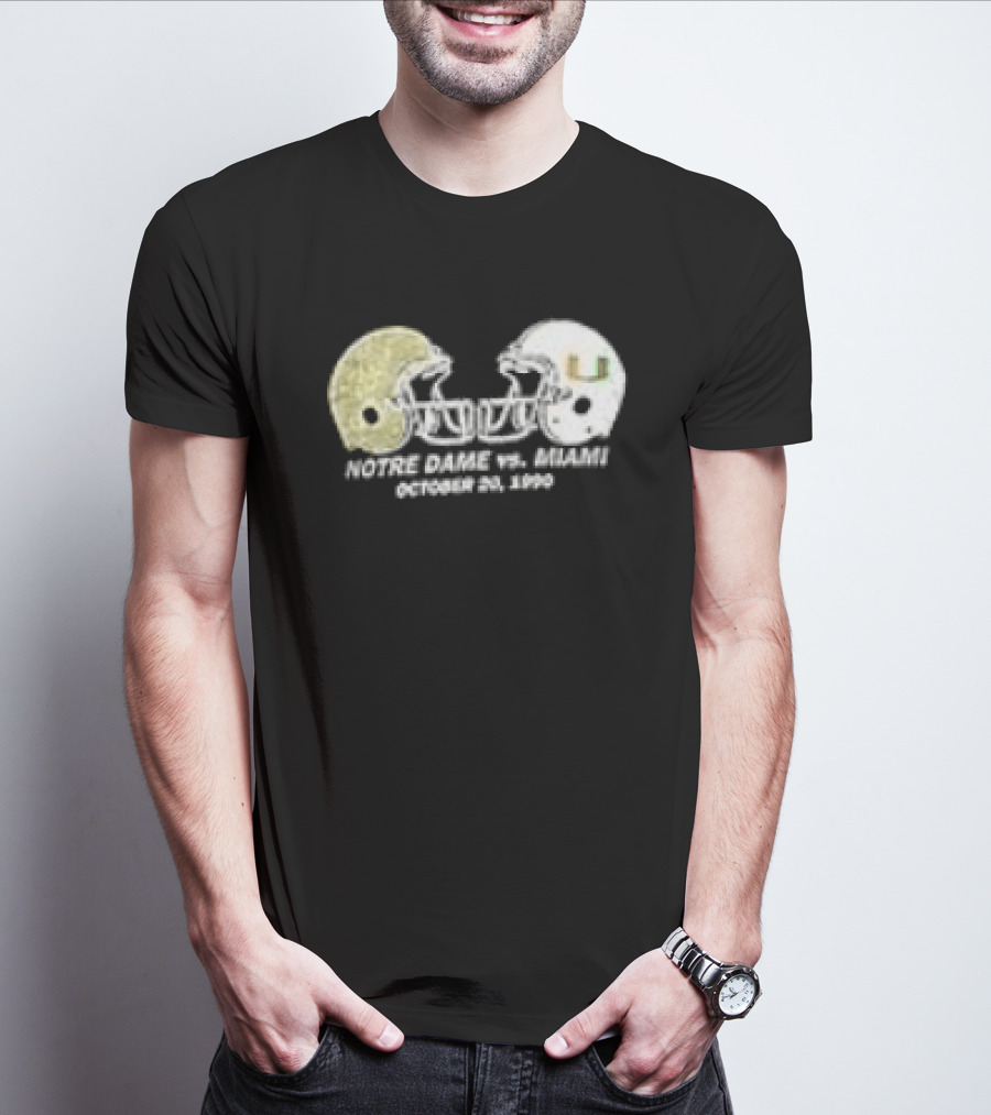 Notre Dame Vs Miami Catholics Vs Convicts Game Day Helmets T-Shirt