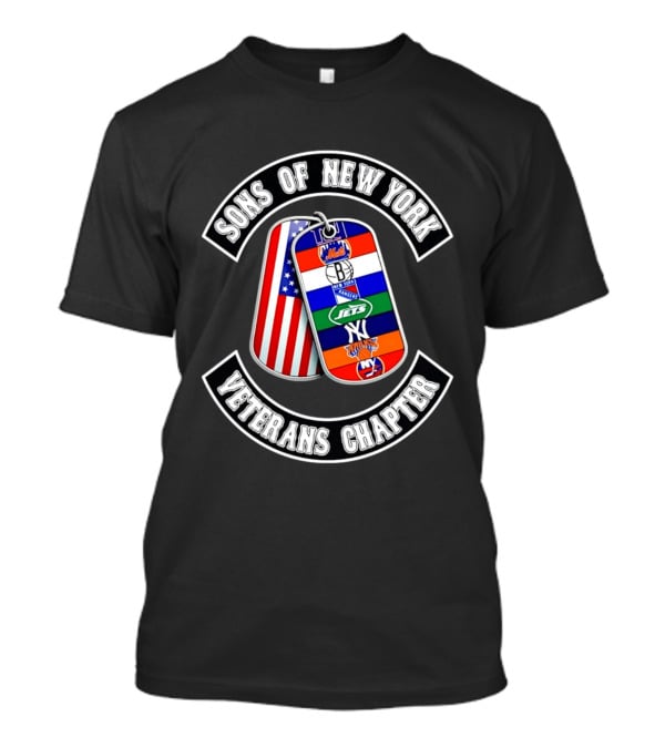 Sons Of New York Mets Brooklyn Yankees Jets Knicks Rangers Islanders Veterans Chapter T-Shirt