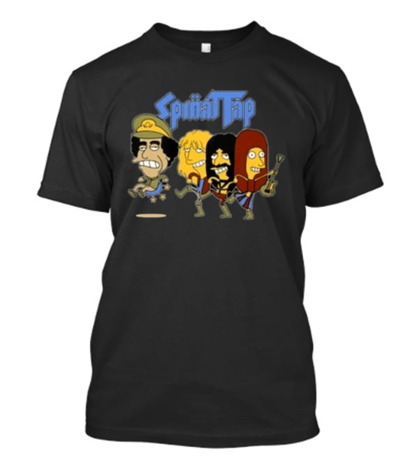 Spinattap 1992 World Tour London Paris Munich Springfield Gaddafi Cartoon Characters T-Shirt