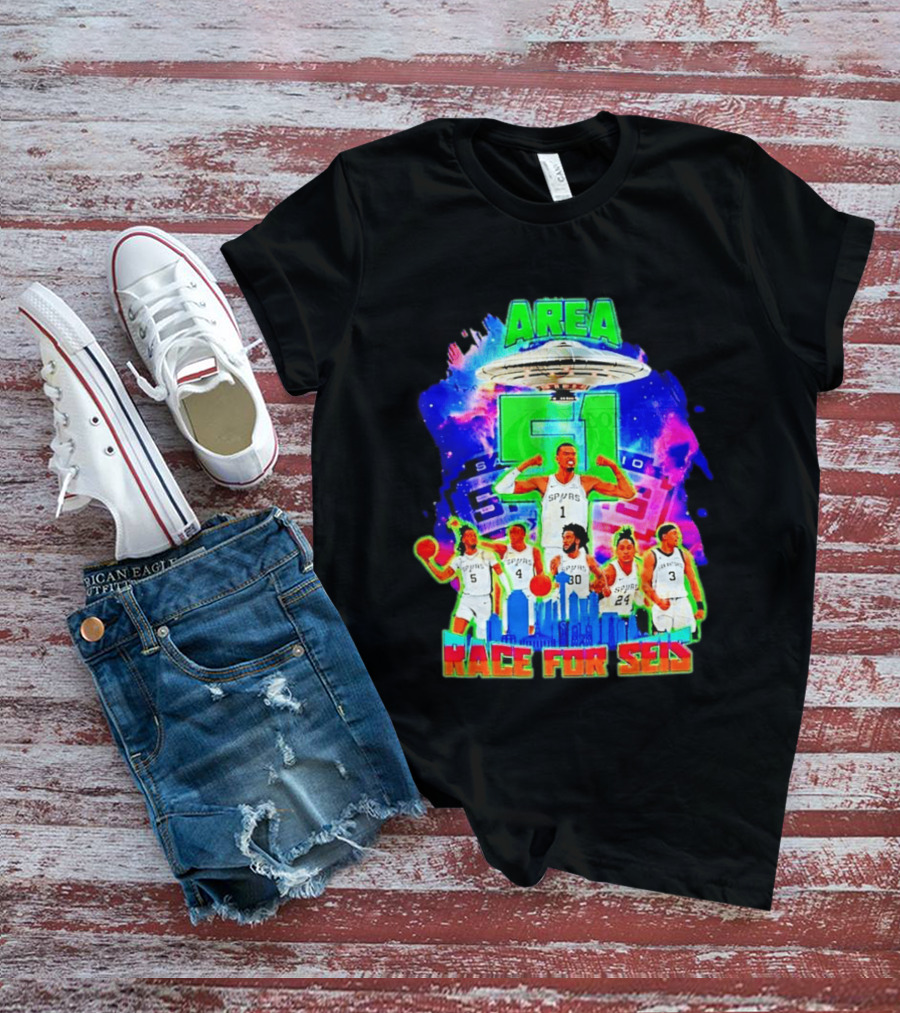 Area 51 Spurs San Antonio Race For Seis T-Shirt