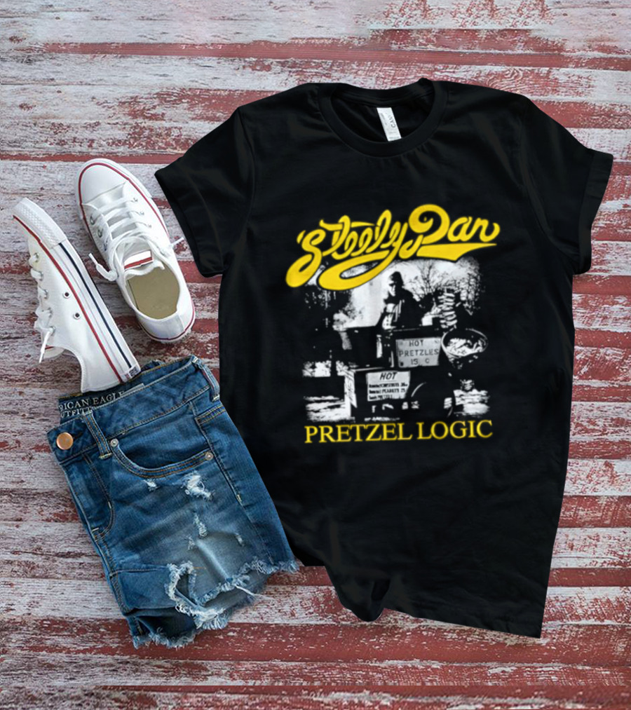 Steely Dan Pretzel Logic 1974 Album Yellow Script T-Shirt