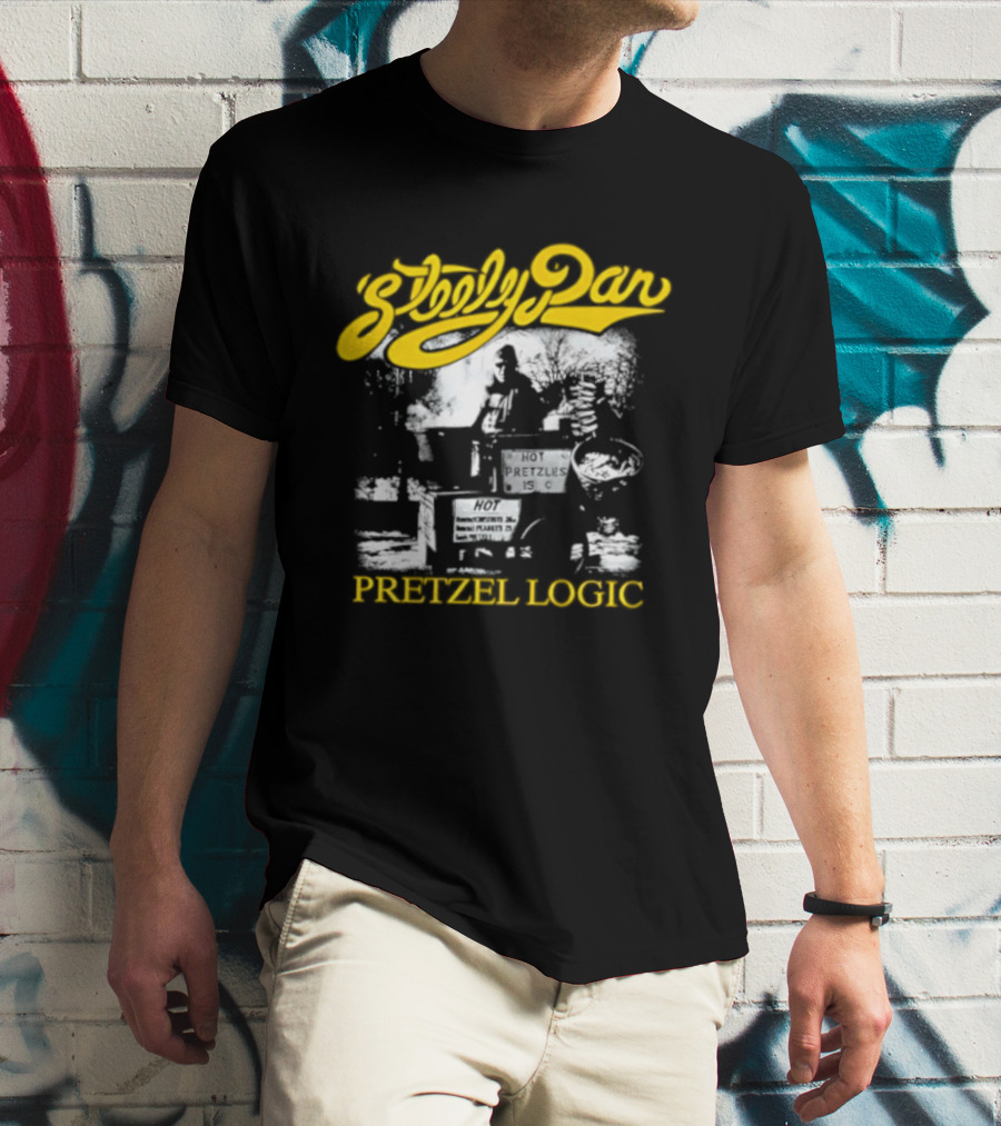 Steely Dan Pretzel Logic 1974 Album Yellow Script T-Shirt