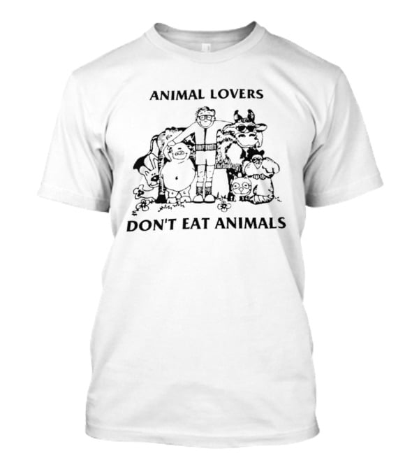 Animal Lovers Don't Eat Animals Group Hug Animals T-Shirt