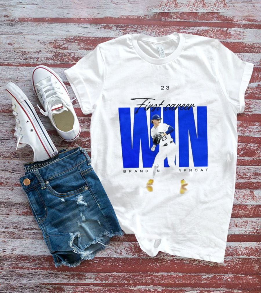 Brandon Sproat 23 Brewers First Career Win T-Shirt