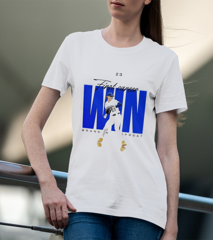 Brandon Sproat 23 Brewers First Career Win T-Shirt