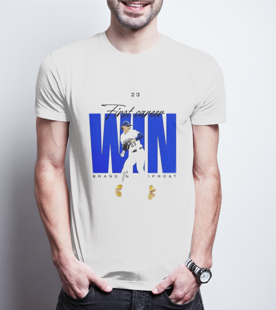 Brandon Sproat 23 Brewers First Career Win T-Shirt