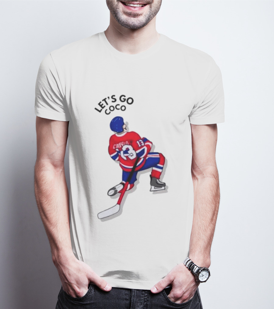 Caufield 13 Let's Go Coco Montreal Canadiens Hockey Player T-Shirt