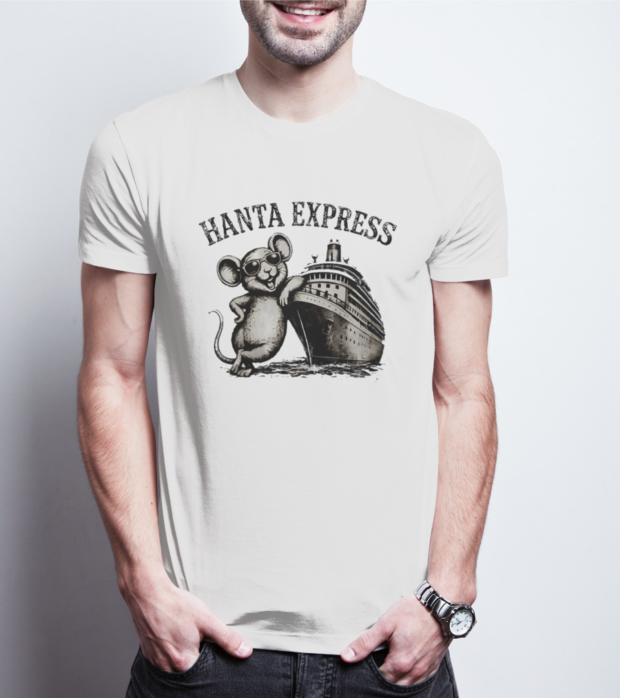 Hanta Express Cool Mouse Sunglasses Ship Adventure T-Shirt