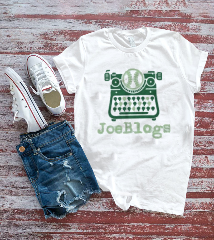 Joeblogs Typewriter Iconic Ice Cup Of Joe T-Shirt