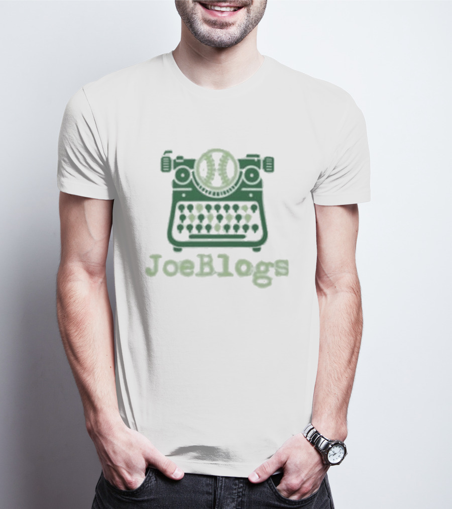 Joeblogs Typewriter Iconic Ice Cup Of Joe T-Shirt
