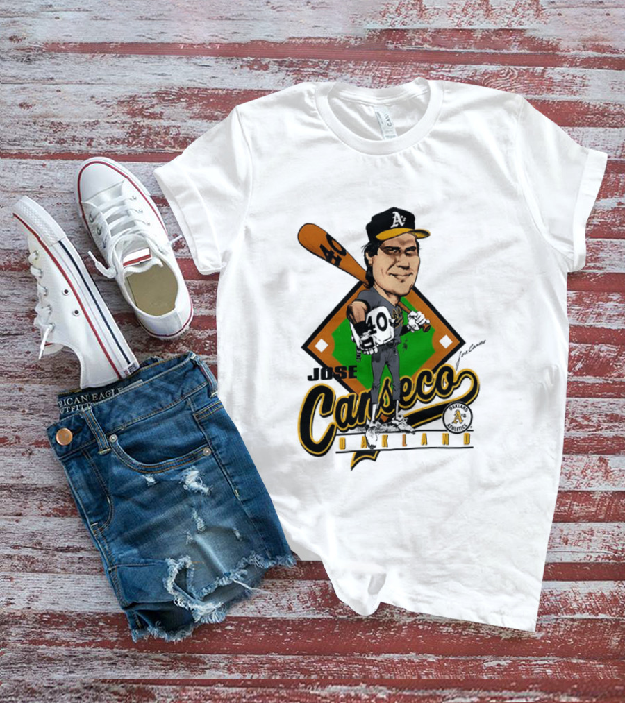 Jose Canseco Oakland A's Baseball Caricature T-Shirt