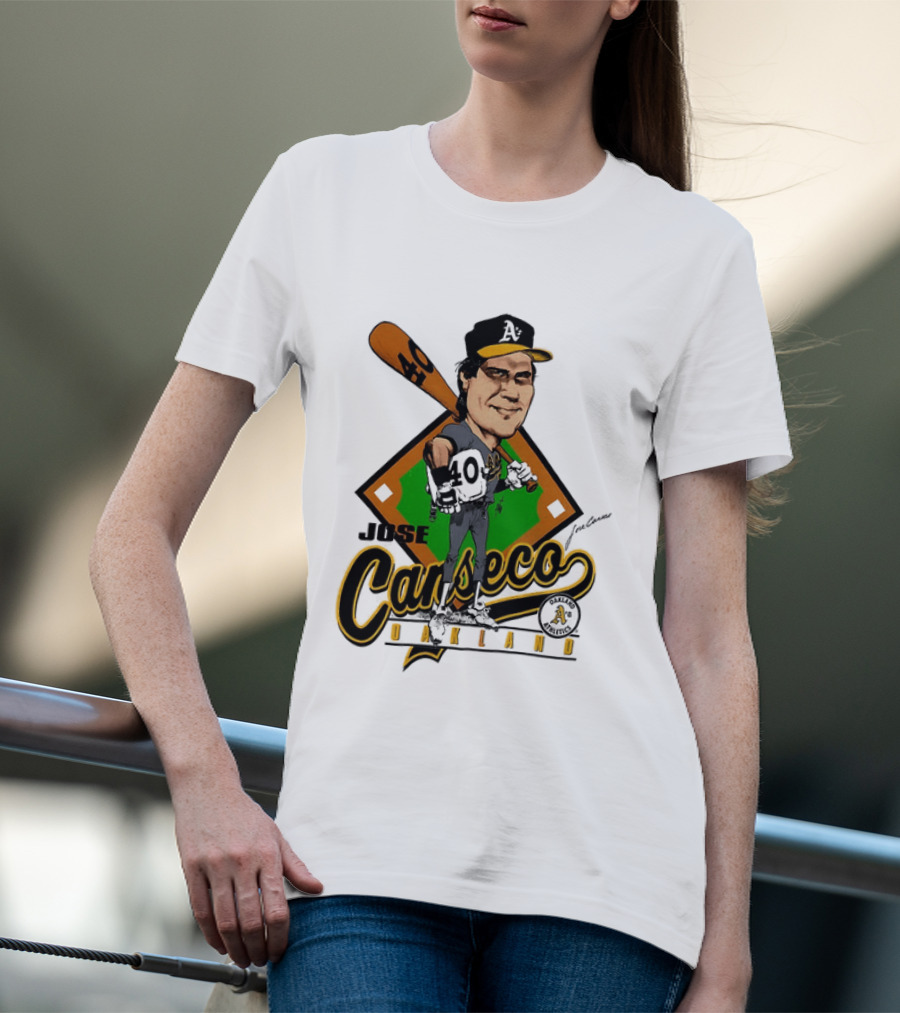Jose Canseco Oakland A's Baseball Caricature T-Shirt