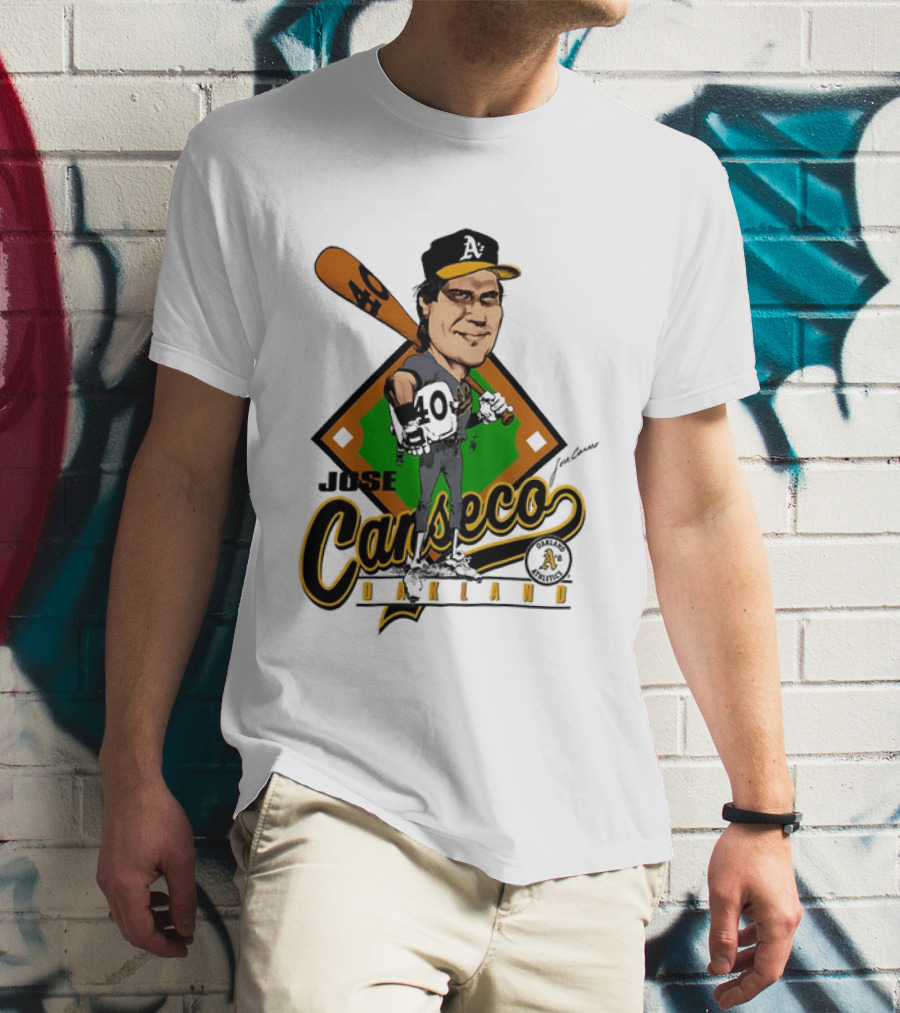 Jose Canseco Oakland A's Baseball Caricature T-Shirt