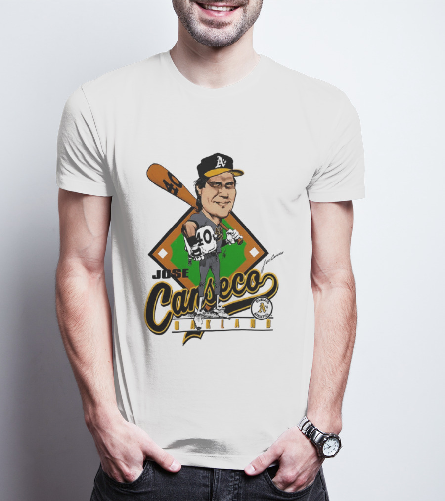 Jose Canseco Oakland A's Baseball Caricature T-Shirt