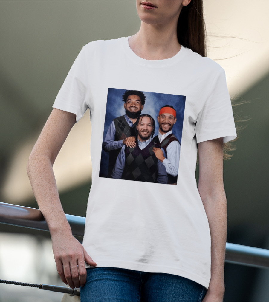 Karl Anthony Towns Jalen Brunson Josh Hart Step Brothers Argyle Sweater T-Shirt