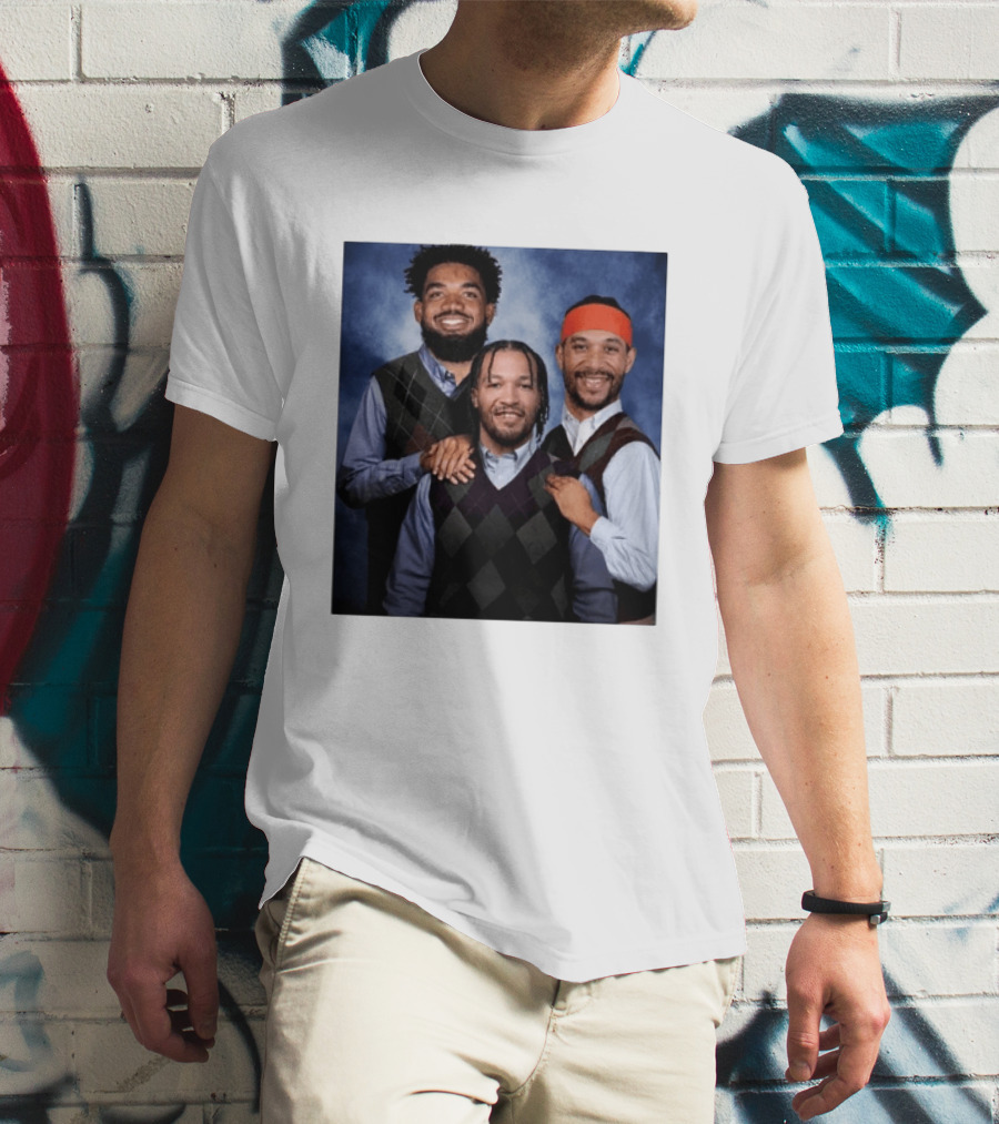 Karl Anthony Towns Jalen Brunson Josh Hart Step Brothers Argyle Sweater T-Shirt
