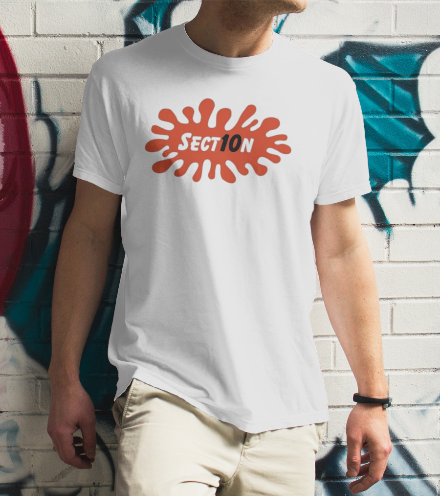 Sect10n Splat Splatter Style Orange T-Shirt